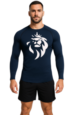 T-Shirt Manches Longues Bleu Marine – Coupe Seconde Peau
