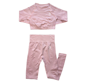 Ensemble Seamless Yoga & Fitness – Top Court + Leggings Taille Haute