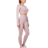 Ensemble Seamless Yoga & Fitness – Top Court + Leggings Taille Haute