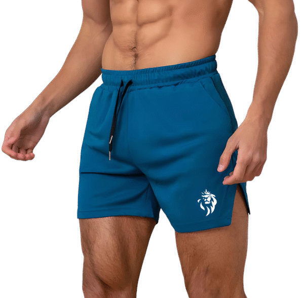 Shorts Bleu Énergie LionzFit – Dynamisme & Confort