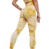 Ensemble Yoga Tie-Dye Jaune Soleil – Brassière & Legging Seamless