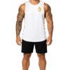 Débardeur Sport Homme Blanc – Coton & Spandex
