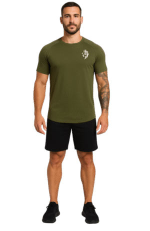 T-shirt Sport Homme Kaki Olive – LionzFit