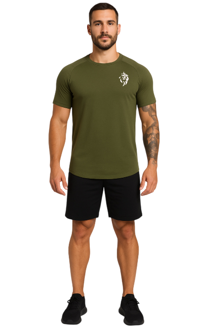 T-shirt Sport Homme Kaki Olive – LionzFit