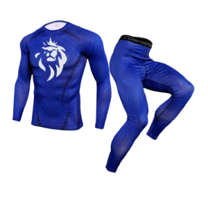 Ensemble Compression LionzFit Bleu Électrique – 2 pièces Performance