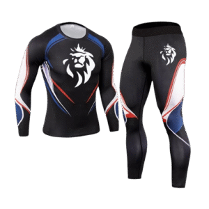 Ensemble Compression LionzFit Tricolore – 2 pièces Performance