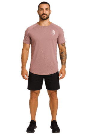T-shirt Sport Homme Rose Poudré – LionzFit