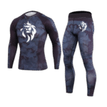Ensemble Sport LionzFit Camouflage Bleu Nuit 2 Pièces – Performance & Style