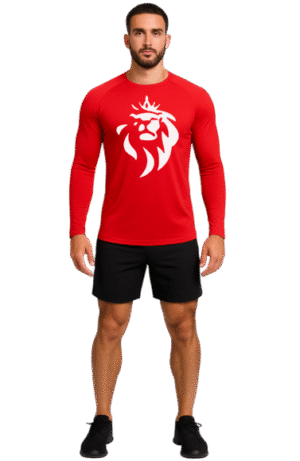 T-Shirt Manches Longues Rouge – Coupe Seconde Peau