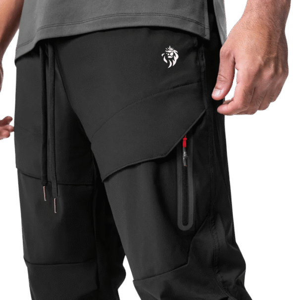 Pantalon Cargo Noir LionzFit – Élégance & Audace