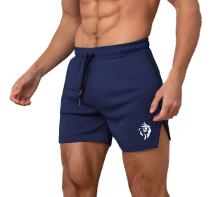 Shorts de Sport Bleu Marine LionzFit – Performance & Élégance