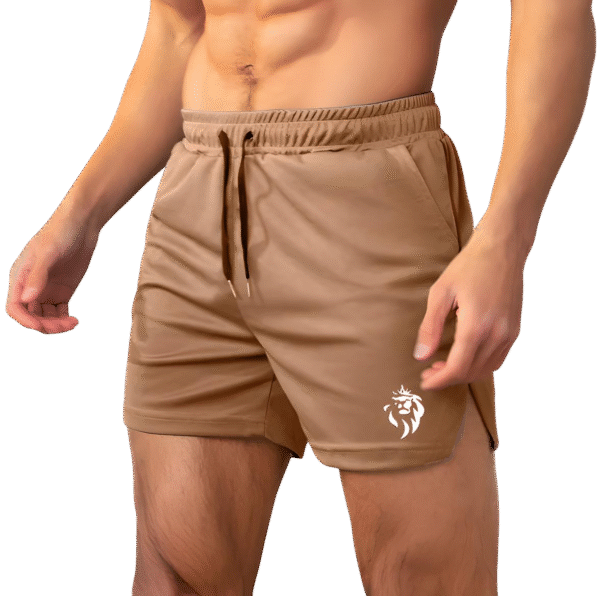 Shorts beige LionzFit – Confort & Style Urbain