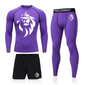 Ensemble Compression Spider-Man LionzFit Violet – 3 Pièces Performance