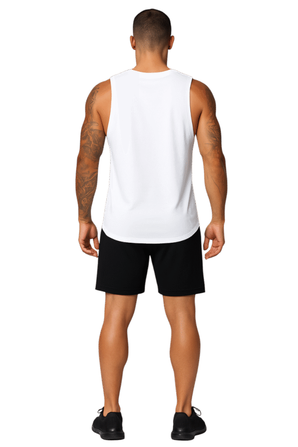 Débardeur Sport Homme Blanc – Coton & Spandex