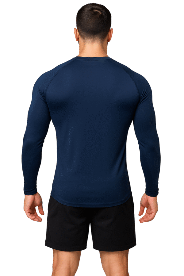 T-Shirt Manches Longues Bleu Marine – Coupe Seconde Peau