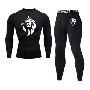 Ensemble Compression Noir Intense LionzFit – Coupe Ajustée