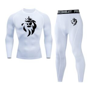 Ensemble Compression Blanc Pur LionzFit 2 pièces – Confort & Dynamisme