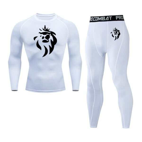 Ensemble Compression Blanc Pur LionzFit 2 pièces – Confort & Dynamisme