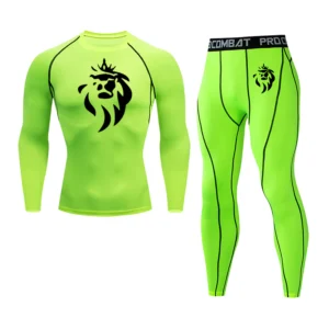 Ensemble Compression Vert Néon LionzFit – Visibilité & Performance