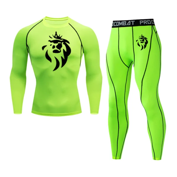 Ensemble Compression Vert Néon LionzFit – Visibilité & Performance