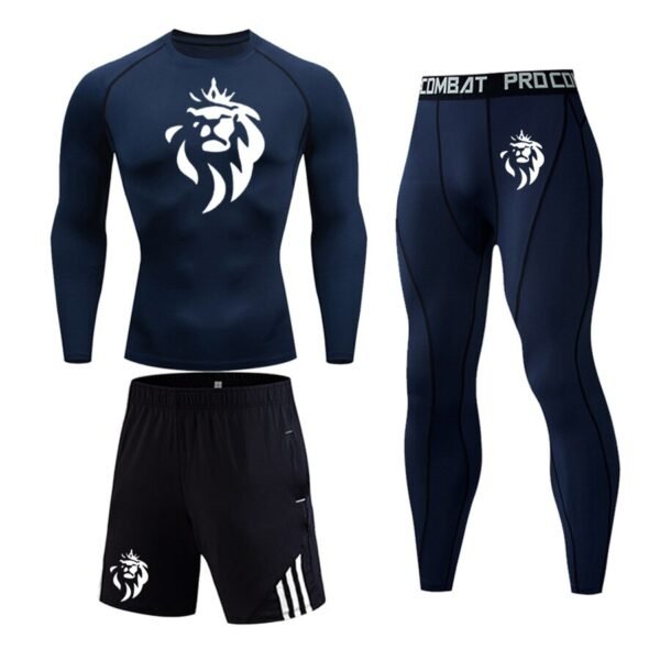 Ensemble Compression Marine LionzFit 3 pièces – Coupe Ajustée