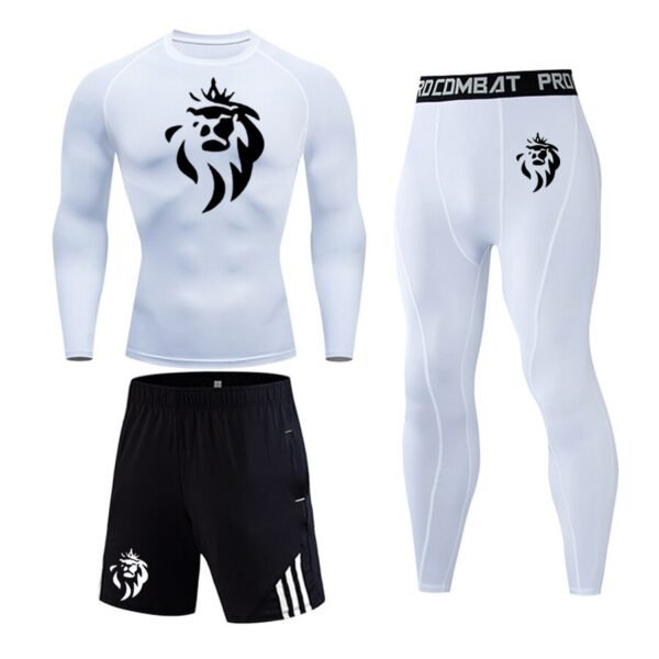 Ensemble Compression Blanc Pur LionzFit – Confort & Dynamisme