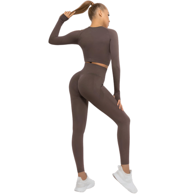 Ensemble de sport femme chocolat – Sculptant, Seamless & Ultra Confort