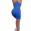 Brassière de sport seamless haute compression – Bleu intense