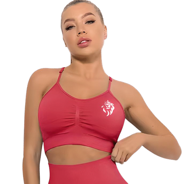 Brassière de sport seamless haute compression – Rouge intense