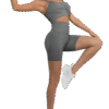 Brassière de sport seamless haute compression – Gris urbain