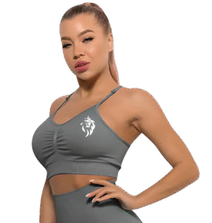 Brassière de sport seamless haute compression – Gris urbain