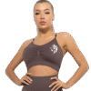 Brassière de sport seamless haute compression – Marron intense