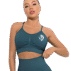 Brassière de sport seamless haute compression – Bleu sarcelle