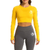 Crop Top Yoga Manches Longues Jaune LionzFit