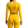 Crop Top Yoga Manches Longues Jaune LionzFit