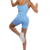 Brassière de sport seamless haute compression – Bleu ciel