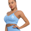 Brassière de sport seamless haute compression – Bleu ciel