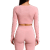 Crop Top Rose Poudré Manches Longues LionzFit