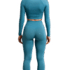 Crop Top Bleu Pétrole Manches Longues LionzFit