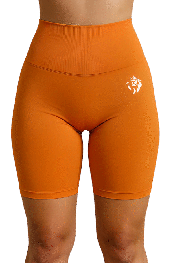 Short de Yoga Sans Couture Orange – LionzFit | Confort & Style