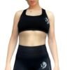 Crop Top Seamless Noir Sans Manches LionzFit