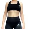Crop Top Seamless Noir Sans Manches LionzFit
