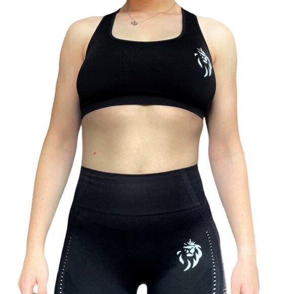 Crop Top Seamless Noir Sans Manches LionzFit